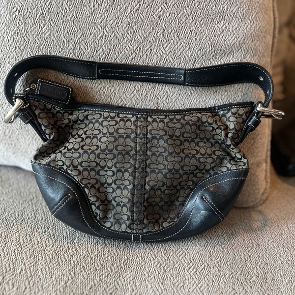 Coach Handbags - Coach Black and Brown Shoulder Bag